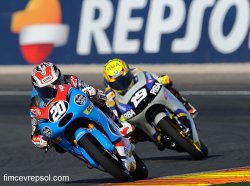 Duel Quartararo et Rodrigo en 2e manche du moto3
