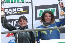 Premier podium féminin en France en side car !